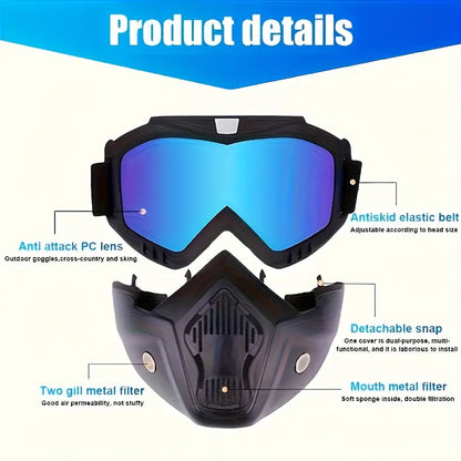 ⛷️🛡️Conquer Every Element: The Anti-Fog Full Face Shield with Crystal Clear HD Vision!