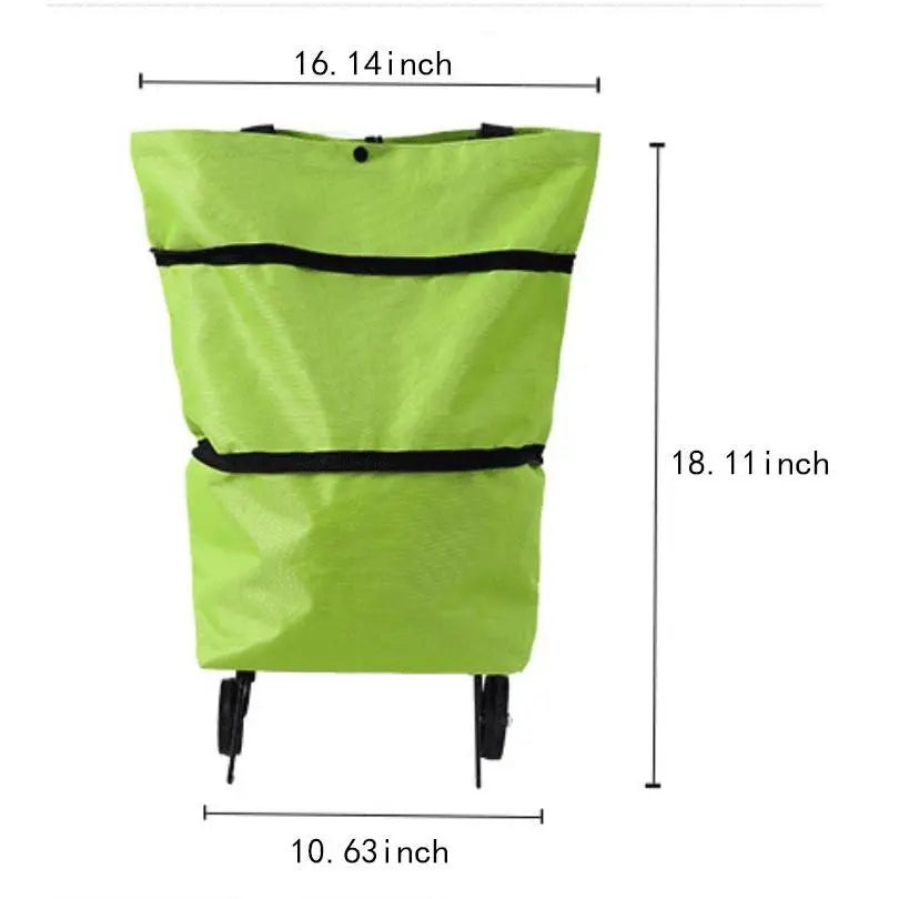 🛒 Heavy Lifting Made Easy | Portable Foldable Grocery Shopping Trolley, Lightweight Folding Cart with Smooth Wheels for Home & Delivery ✨