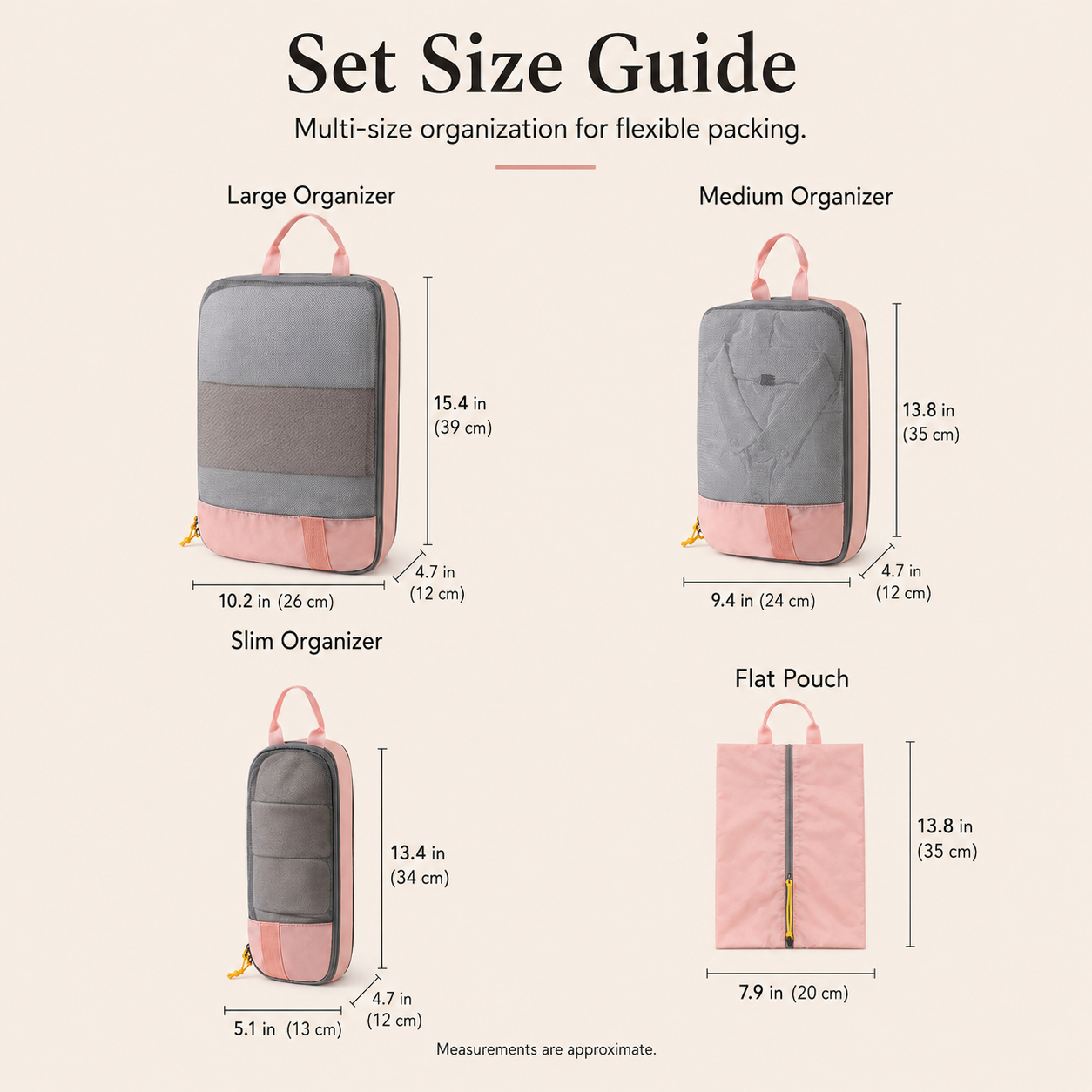 6-piece compression storage bag set