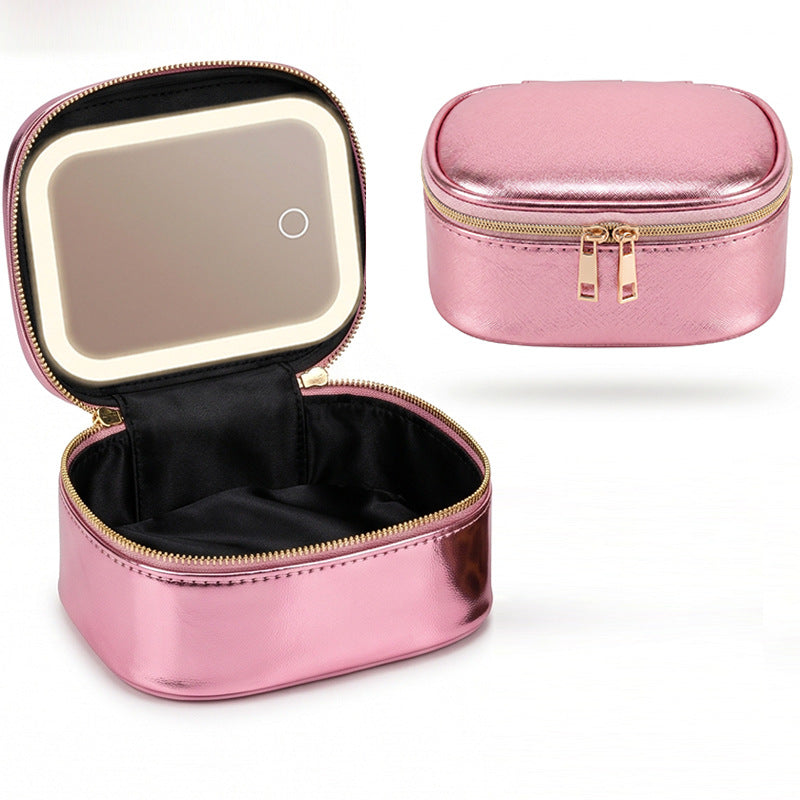 ✨ Your Pocket-Sized Beauty Studio! Mini LED Makeup & Lipstick Bag 💄💖