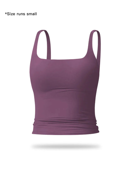 🏋️‍♀️ Minimalist Aesthetic | Women's Solid Color Tight Sports Tank Top 🏃‍♀️