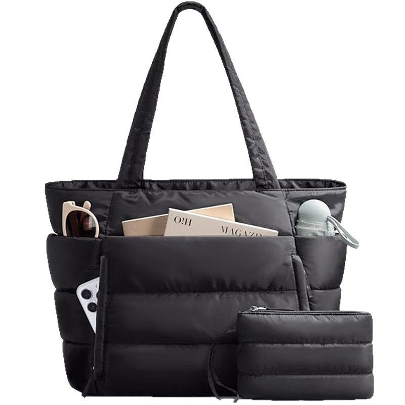 🌸 Floral Puffy Tote Bag for Women