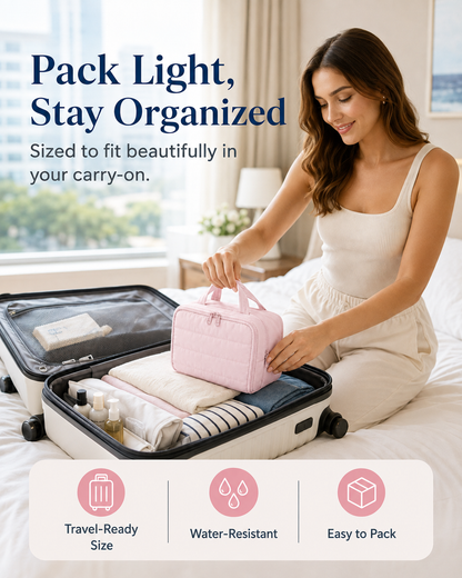 ✨ Large Travel Toiletry Bag for Women – Lightweight & Spacious 💄✈️