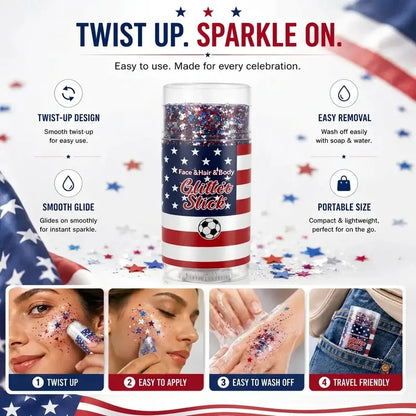 ⚡ Born to Sparkle: The Ultimate 4th of July Red, White & Blue Glitter Stick That Puts a Fest in Every Party! ✨