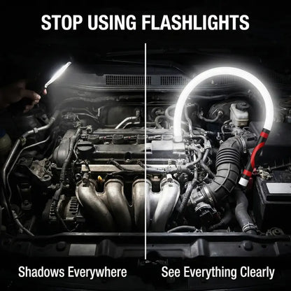 ⚡ Defeat the Darkness: The 24/7 Heavy-Duty 27" Bendable Magnetic LED Work Light That Goes Where Ordinary Flashlights Can't! 🛠️🔦
