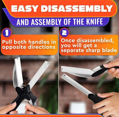 ✂️ Chop in Seconds | 2-in-1 Multi-Purpose Food Scissors with Integrated Cutting Board 🥕