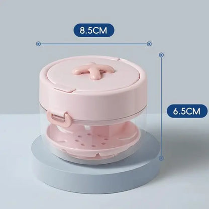🦷 Smile On the Go | 3-in-1 Portable Retainer Cleaner Case & Denture Soak Container with Mirror, Brush, and Drain Basket 🪞