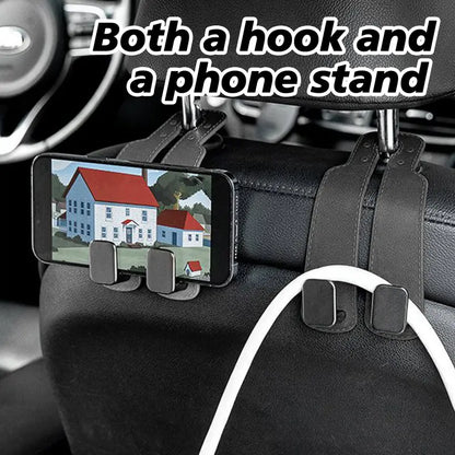 🛍️ No More Spills! Upgrade Your Car with the Softest, Luxury Double-Hooks (4-Piece Set)! 🚘✨