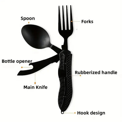 🥄 4-in-1 Folding Camping Utensil Set 🏕️