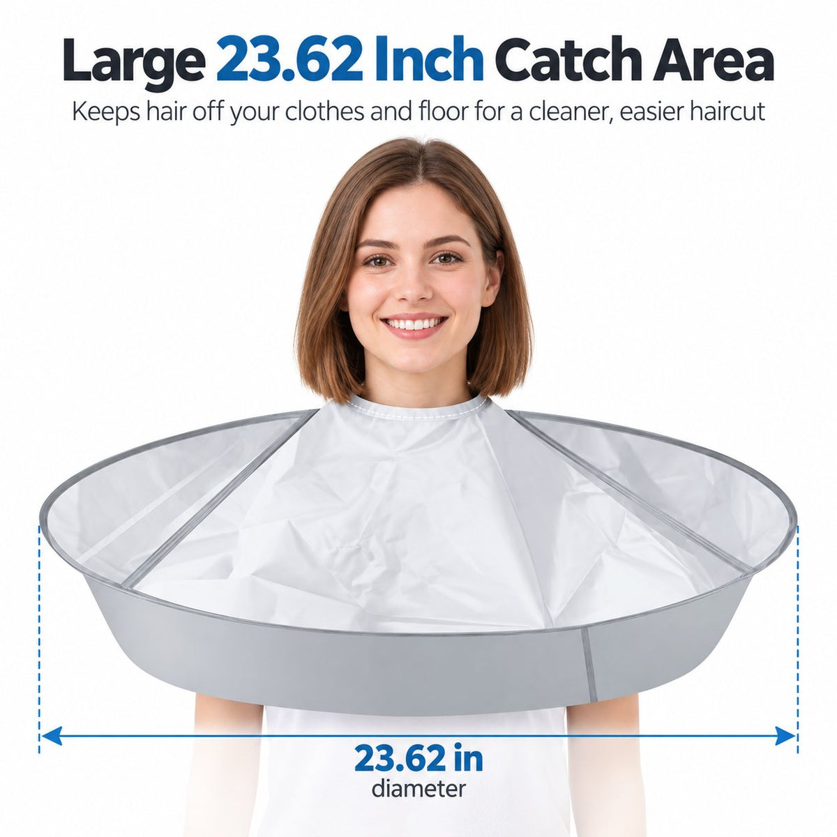23.62 inch wide portable hair catcher cape