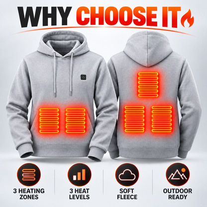 5-Zone Heated Hoodie with Adjustable Temperature