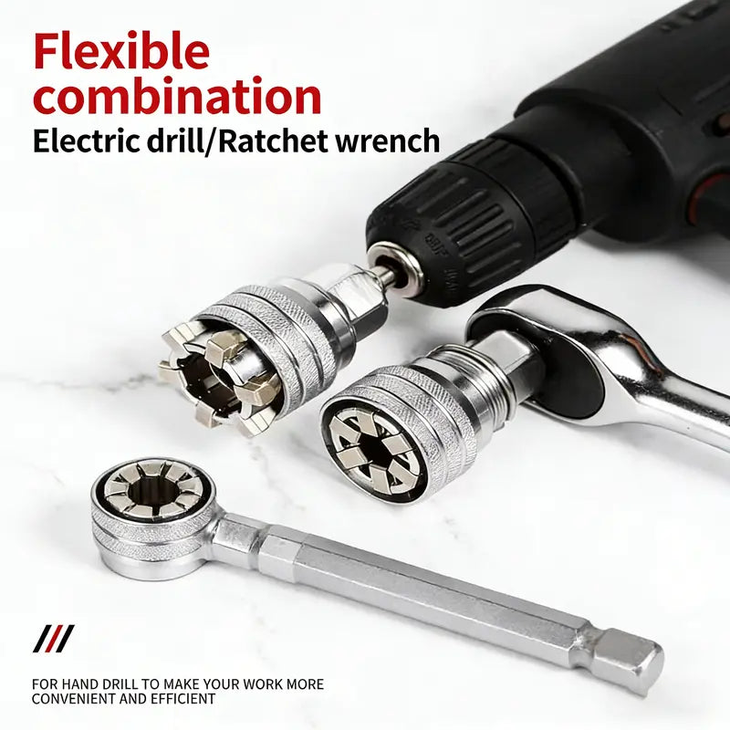 ⚡ The Tool That Replaces Your Entire Toolbox: The Heavy-Duty Universal Socket That Snaps Onto Any Nut, Hook & Stripped Bolt Instantly! 🛠️🔥