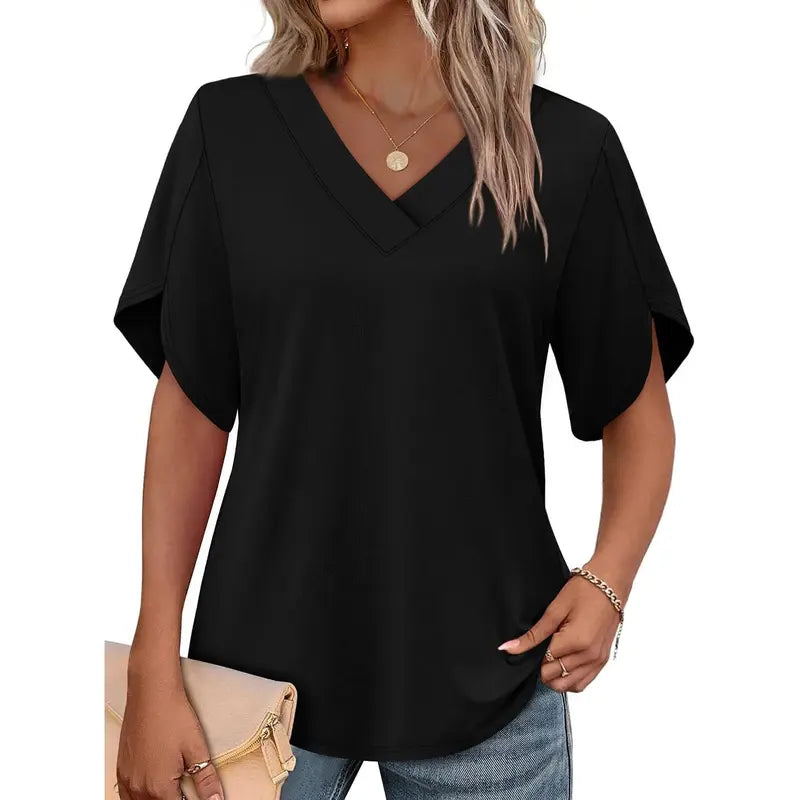 👚💖Effortless Elegance: The Viral Petal-Sleeve Blouse That Complements Every Silhouette!