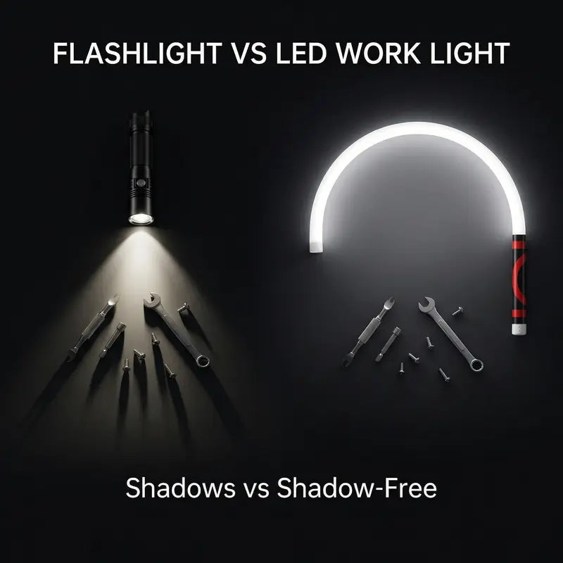 ⚡ Defeat the Darkness: The 24/7 Heavy-Duty 27" Bendable Magnetic LED Work Light That Goes Where Ordinary Flashlights Can't! 🛠️🔦
