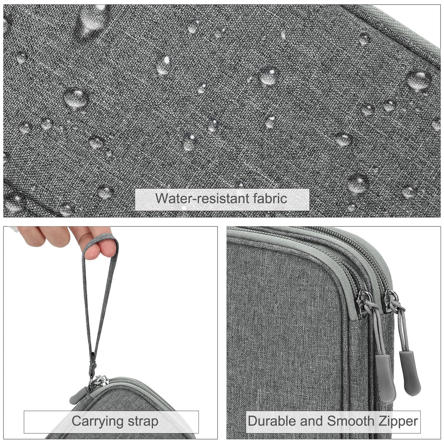 🔌 Master Your Cable Chaos | Double-Layer Electronic Travel Organiser, Waterproof Electronics Accessories Carry Bag for Cables, Charger & Phone ✨