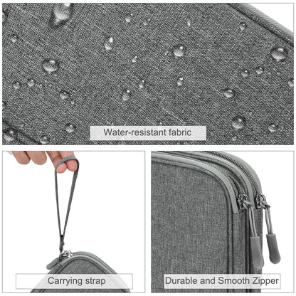 🔌 Master Your Cable Chaos | Double-Layer Electronic Travel Organiser, Waterproof Electronics Accessories Carry Bag for Cables, Charger & Phone ✨