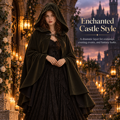 Medieval Gothic Hooded Cloak – Long Cosplay Cape