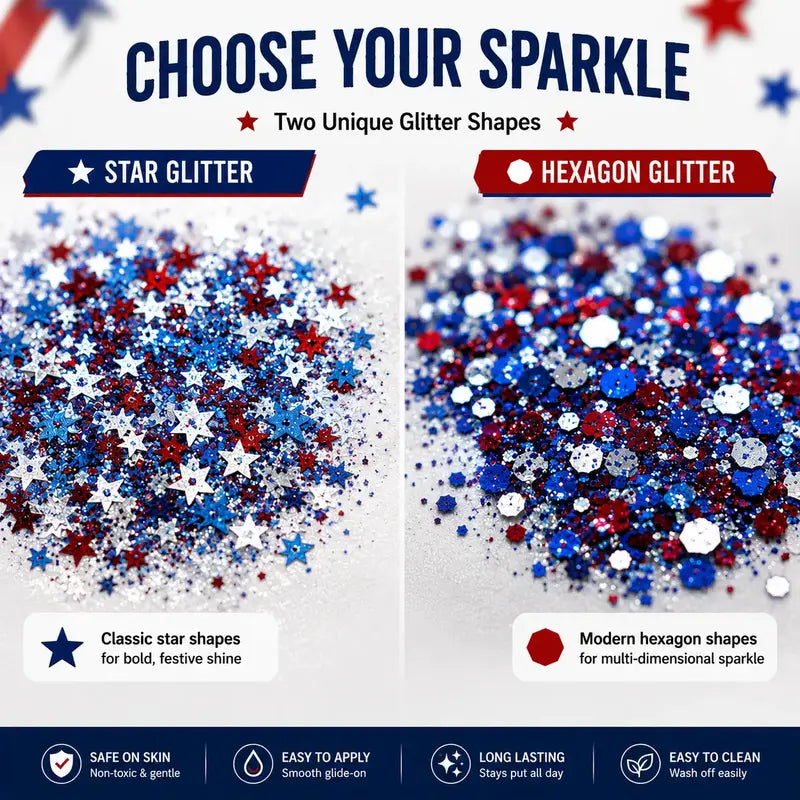 ⚡ Born to Sparkle: The Ultimate 4th of July Red, White & Blue Glitter Stick That Puts a Fest in Every Party! ✨