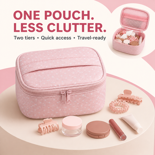 Mini Makeup Bag with Handle