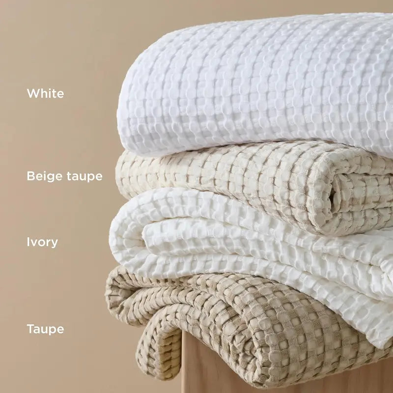 🥶 Attention Hot Sleepers: The Luxury Bamboo Waffle Blanket That Ends Night Sweats Permanently! 🎋❄️