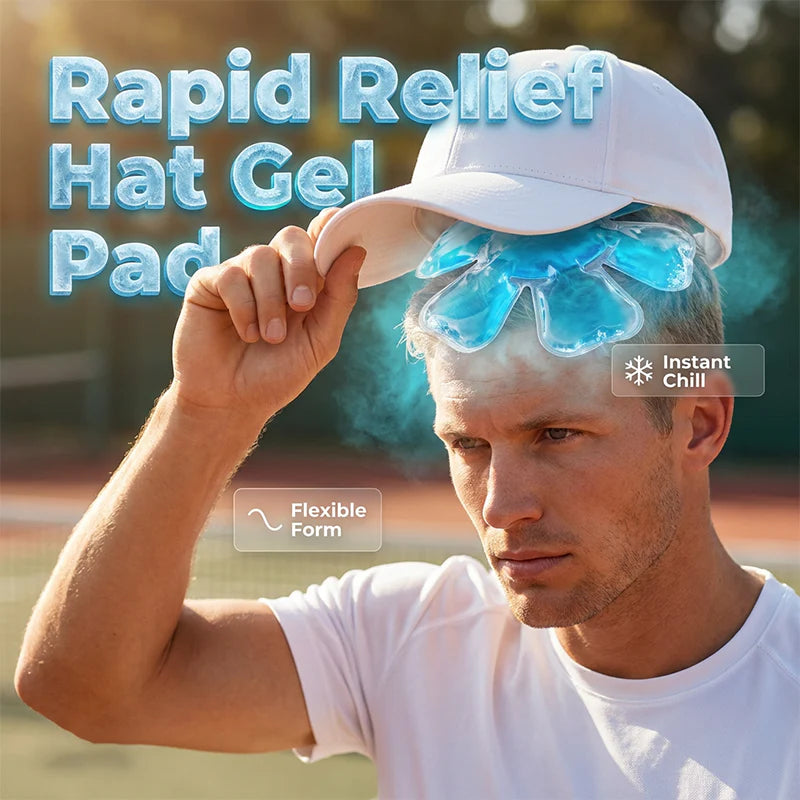 👷‍♂️ Beat the Heat | Reusable Cooling Gel Ice Packs for Hard Hats & Sun Hats, Outdoor Construction Summer Heat Prevention Inserts ❄️
