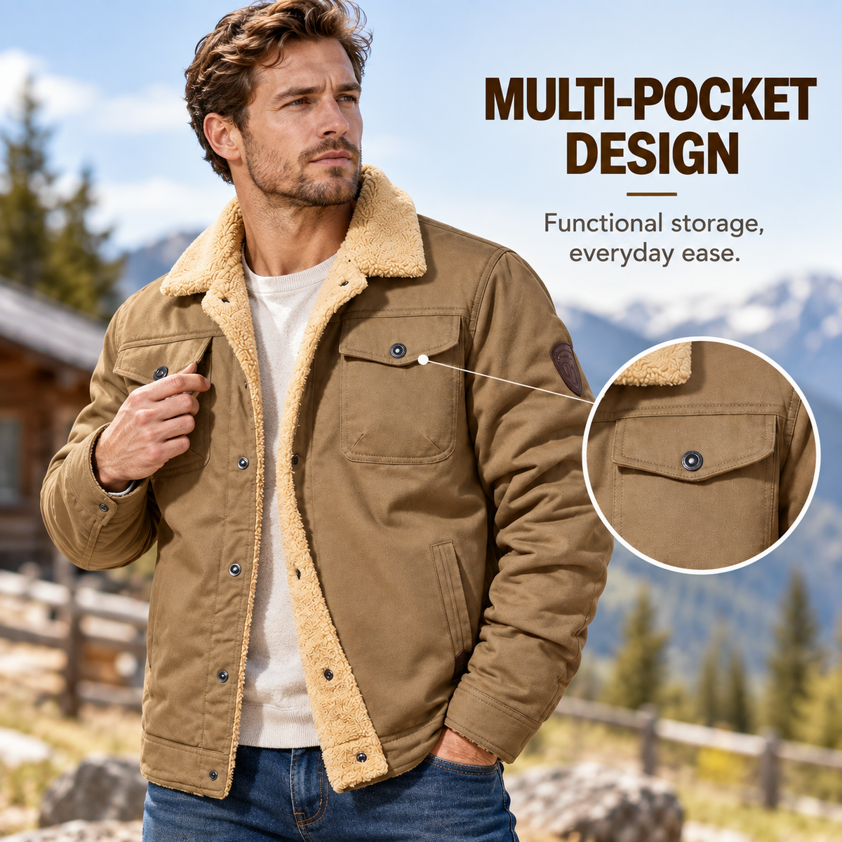 Men’s Sherpa-Lined Trucker Jacket