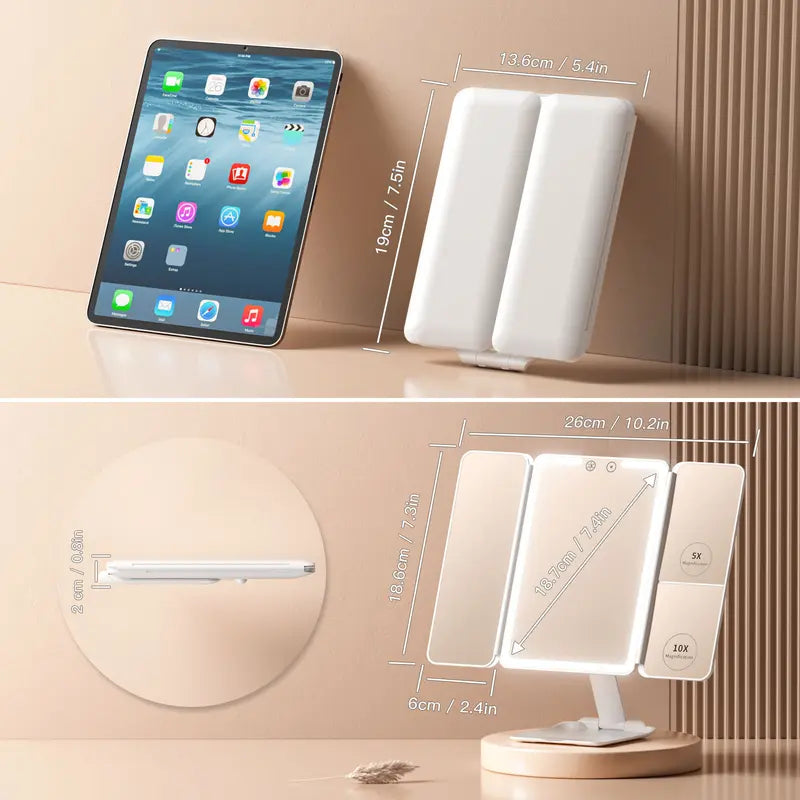 💡 Premium LED Smart Vanity Mirror | Dimmable Light for Perfect Makeup 🪞