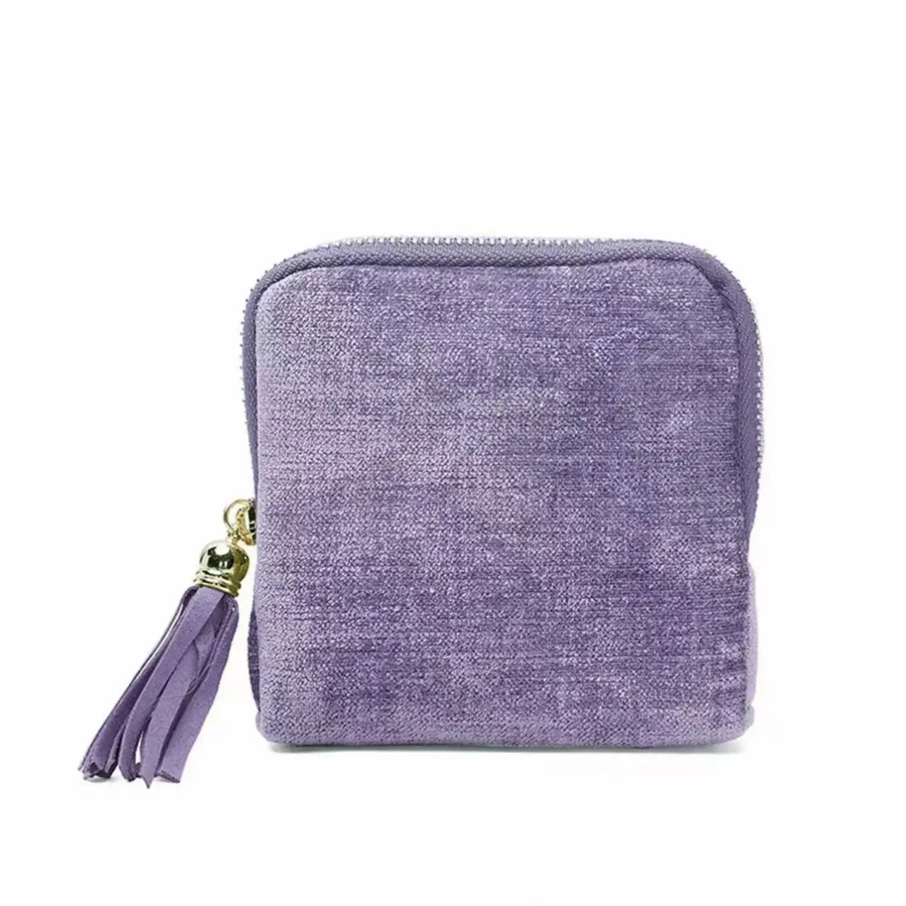 💎 Tangled Chains No More | Portable Travel Jewelry Zippered Pocket Case, 5-Compartment Velvet Satin Lining Organizer with Tassel Zipper ✨