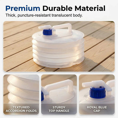 🏕️ Smart Hydration | Heavy-Duty Collapsible Water Container with Leak-Proof Spigot 🚰