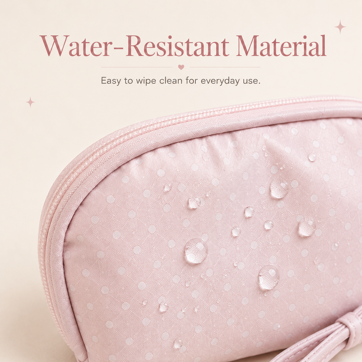 Small pink makeup bag, big organized convenience✨