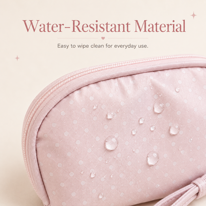 Small pink makeup bag, big organized convenience✨