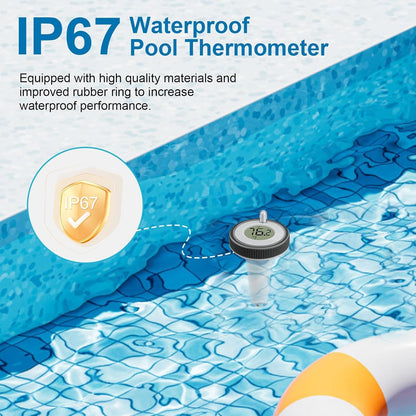 🌊📱Crystal Clear Temp at a Glance: The Wireless Pool Thermometer Every Pool Owner Needs!