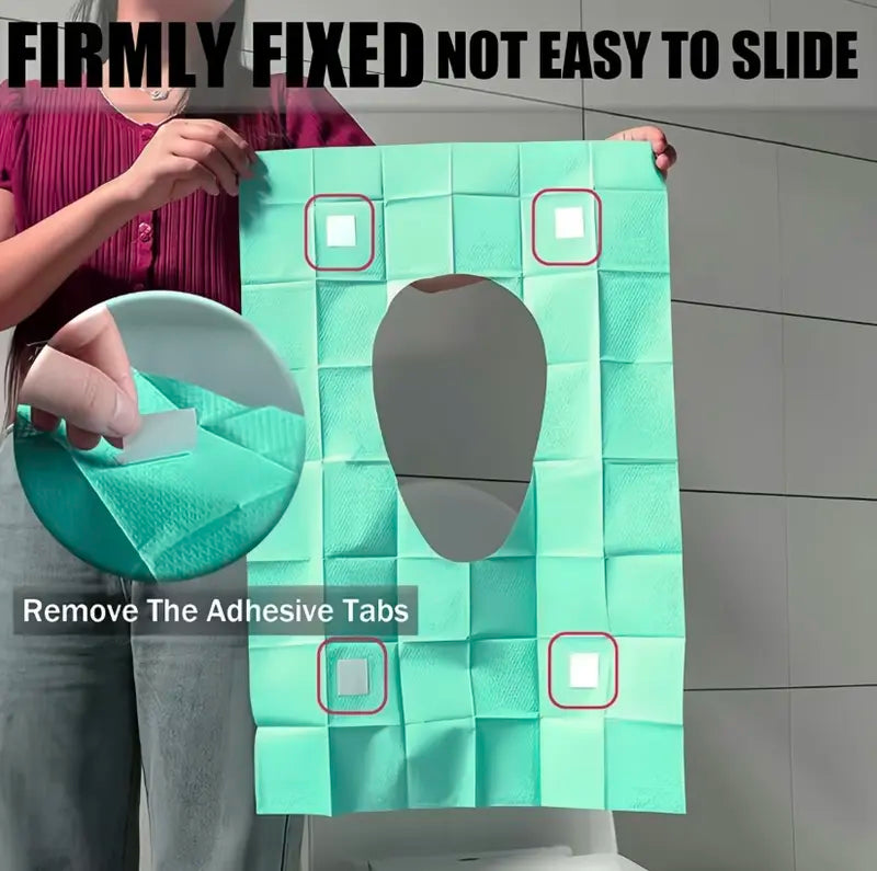 🚽 Ultimate Public Restroom Shield | Disposable Toilet Seat Covers (10/20/30 Pack, 16x24in), Extra Large Waterproof & Non-Slip Individually Wrapped Essentials ✨