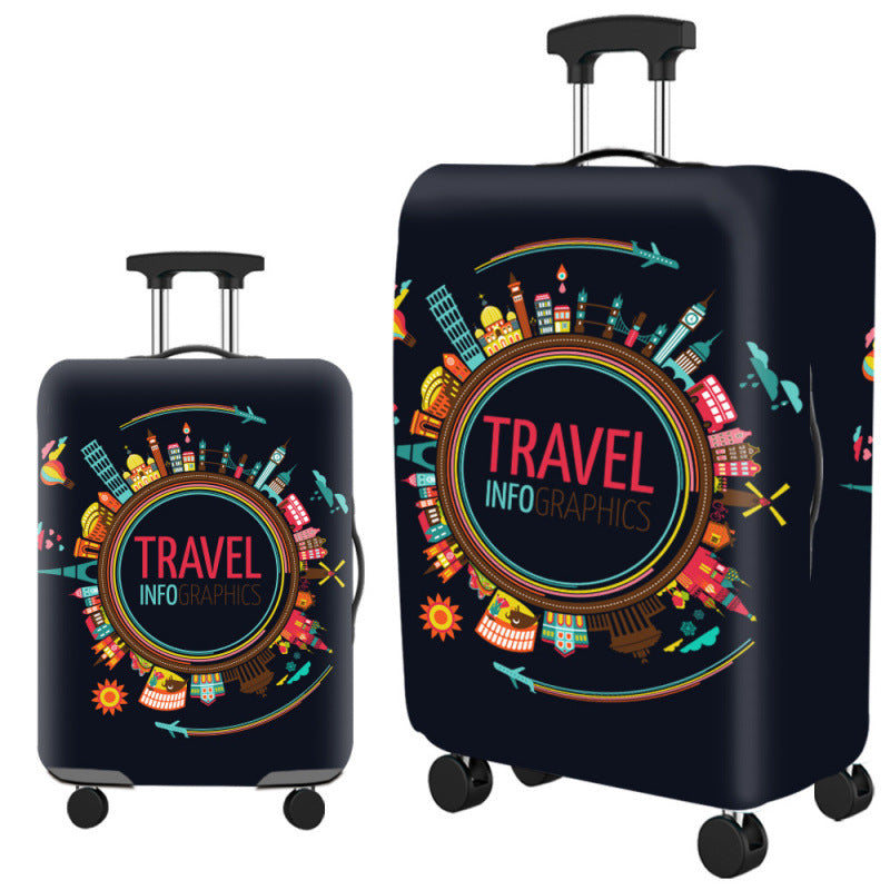 ✈️ Spot Your Bag Instantly | Fashion Cat Print Travel Luggage Cover Protector Anti-Scratch High-Elastic Suitcase Skin 🧳