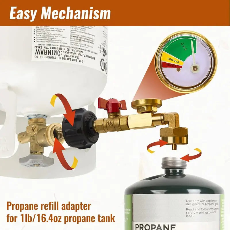 ⚡ Stop Burning Cash on 1lb Propane Bottles: The Heavy-Duty Refill Adapter with Built-In Safety Gauge & Shut-Off Valve! 🏕️🔧