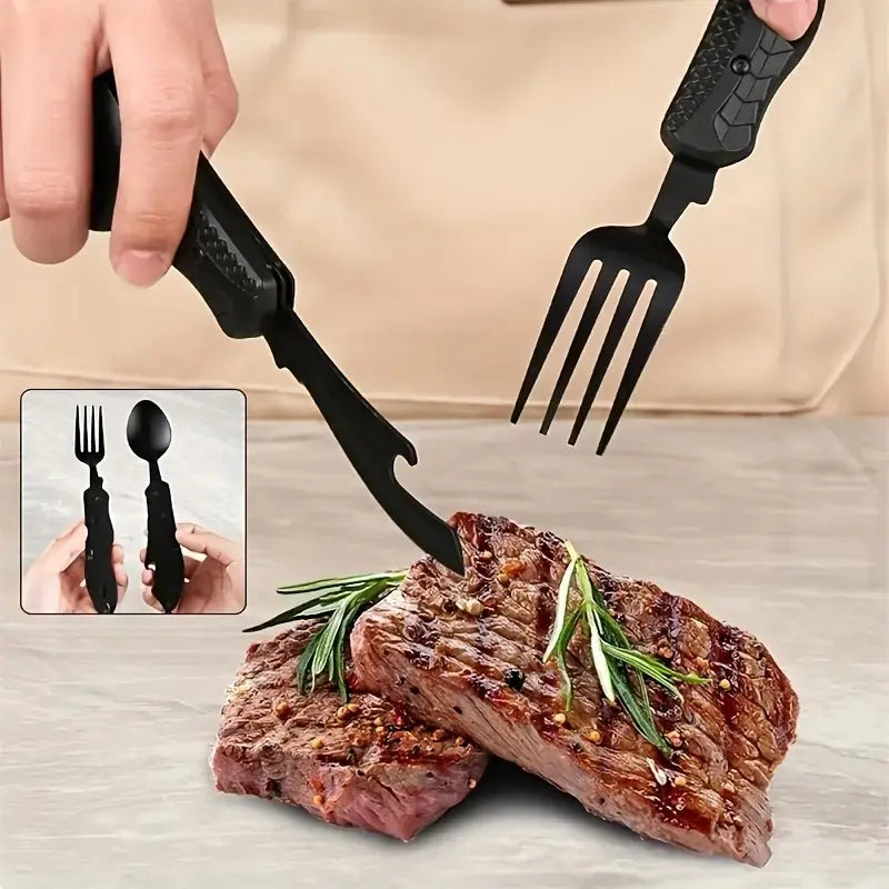 Camping utensils used outdoors