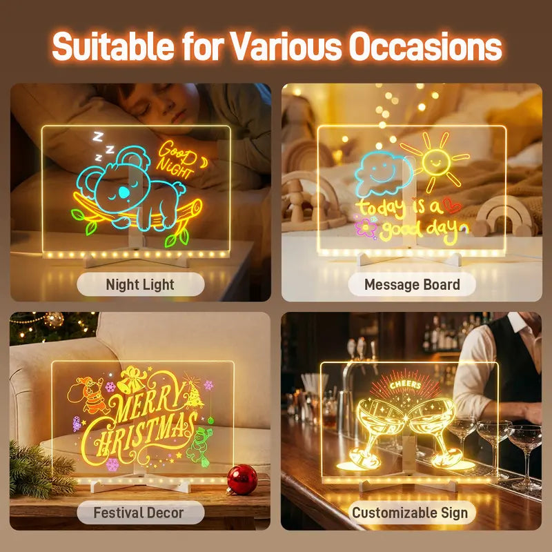 🌈 Spark Creativity, Not Screentime: The LED Neon Drawing Board Your Kids Will Be Obsessed With! ✨🎁