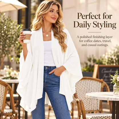 Women's Elegant Shawl Cape – Soft & Flowy Wrap