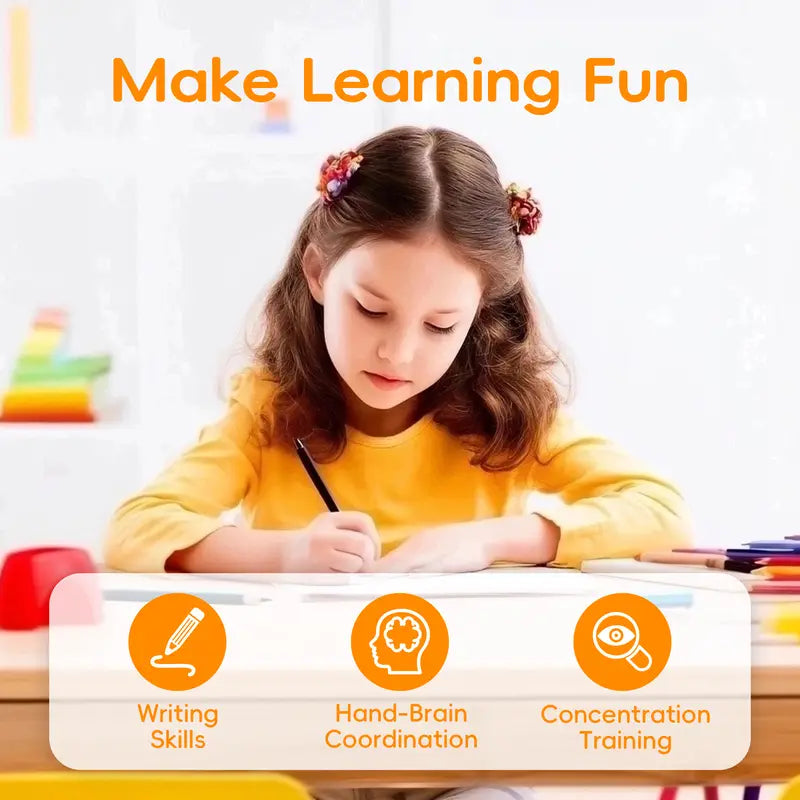 🏫 No More Messy Writing! The Magic 3D Grooved Workbook Set That Auto-Fades for Infinite Reuse & Perfect Handwriting! 📝✨