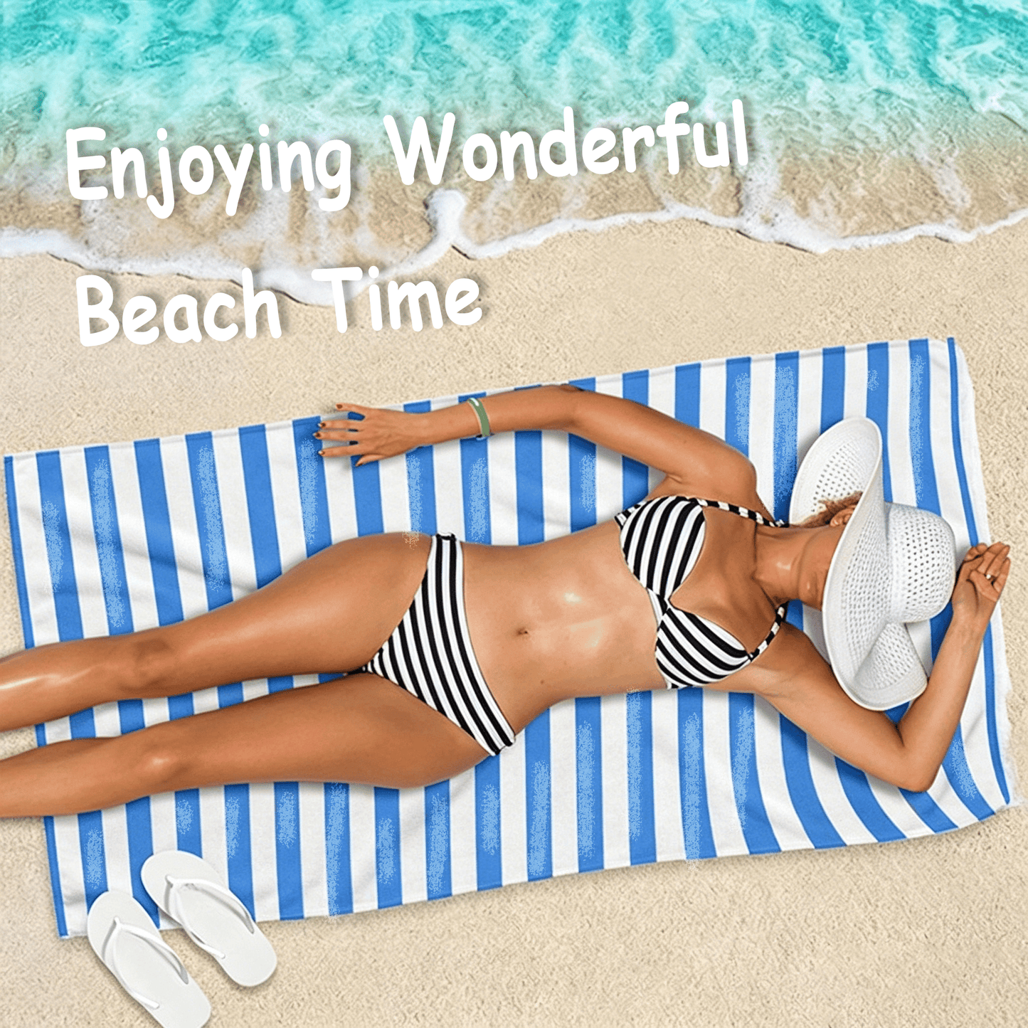 🌊 Quick-Drying Microfiber Beach Towel – Ultra-Light Sand-Free Travel Towel Whit Beach Clip