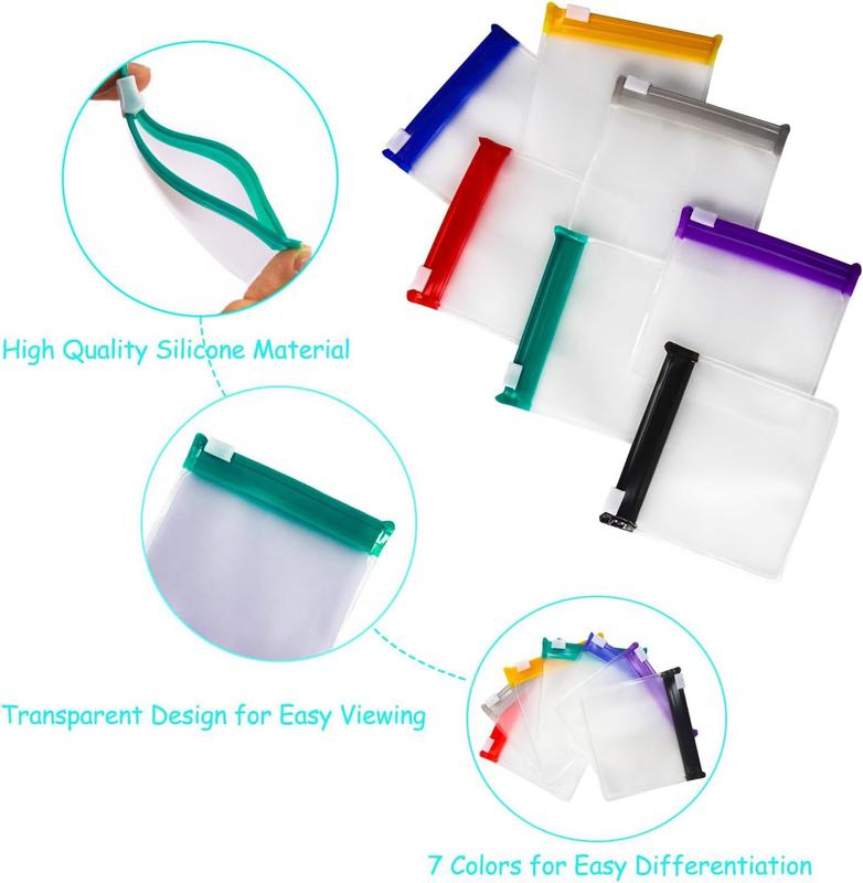 🔥7Pcs Clear Zipper Pill Storage Bag