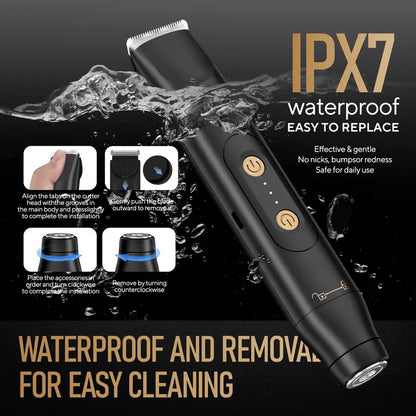 ⚡ Your Balls Will Thank You: The  2-in-1 Electric Groin Trimmer Pack with 1 Extra Replacement Blade Included! 🛡️🍒
