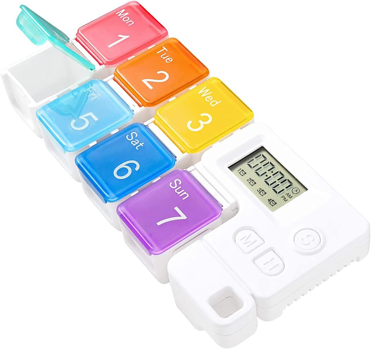 📅 Smart Wellness | 7-Day Portable Pill Box Organizer with 4-Times Daily Reminders 💊