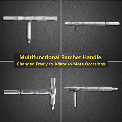 👨‍ Flip the Switch on Efficiency: The 24-in-1 Heavy-Duty Ratchet Screwdriver Set Every Man Needs in His Pocket! 🛠️🎁