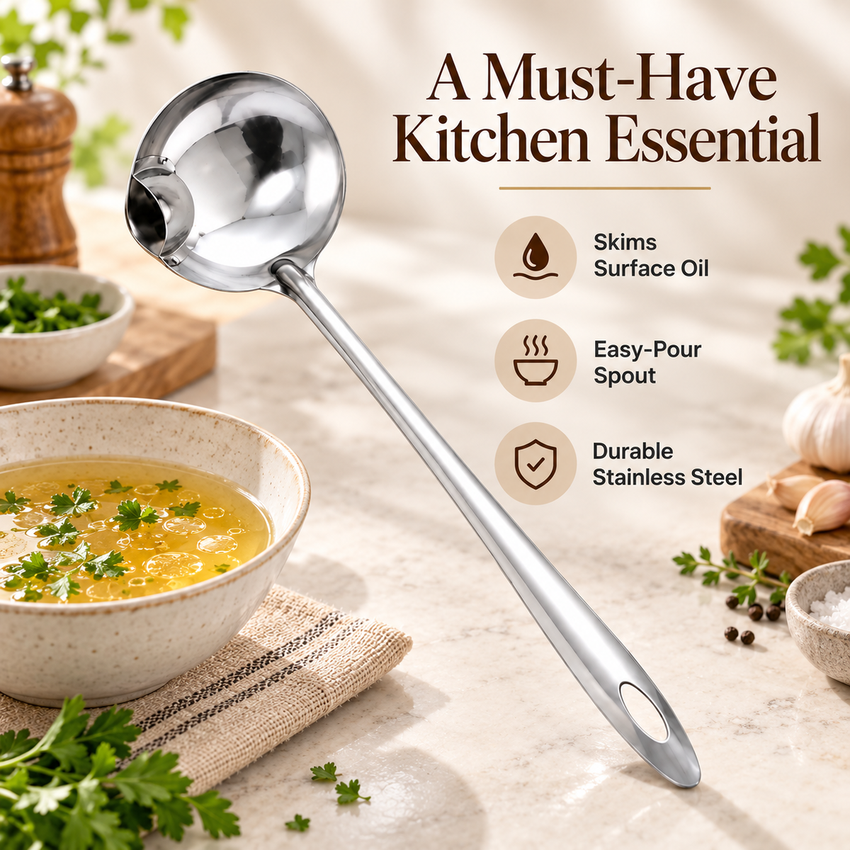 Stainless Steel Oil Separator Ladle