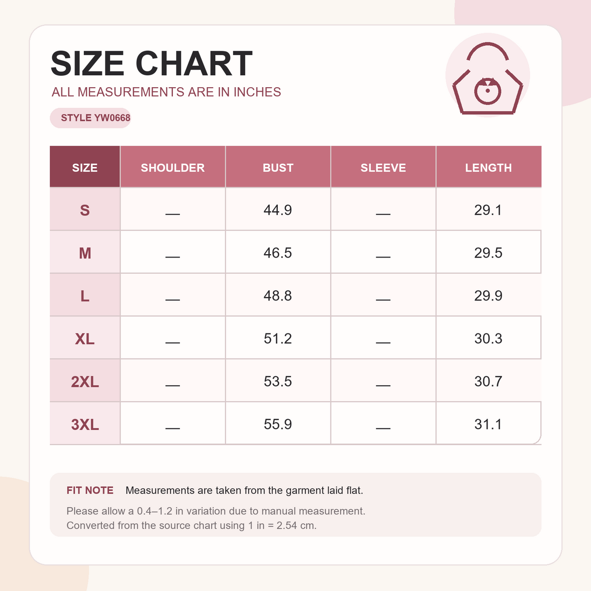 Oversized sherpa pet pouch hoodie size chart in inches