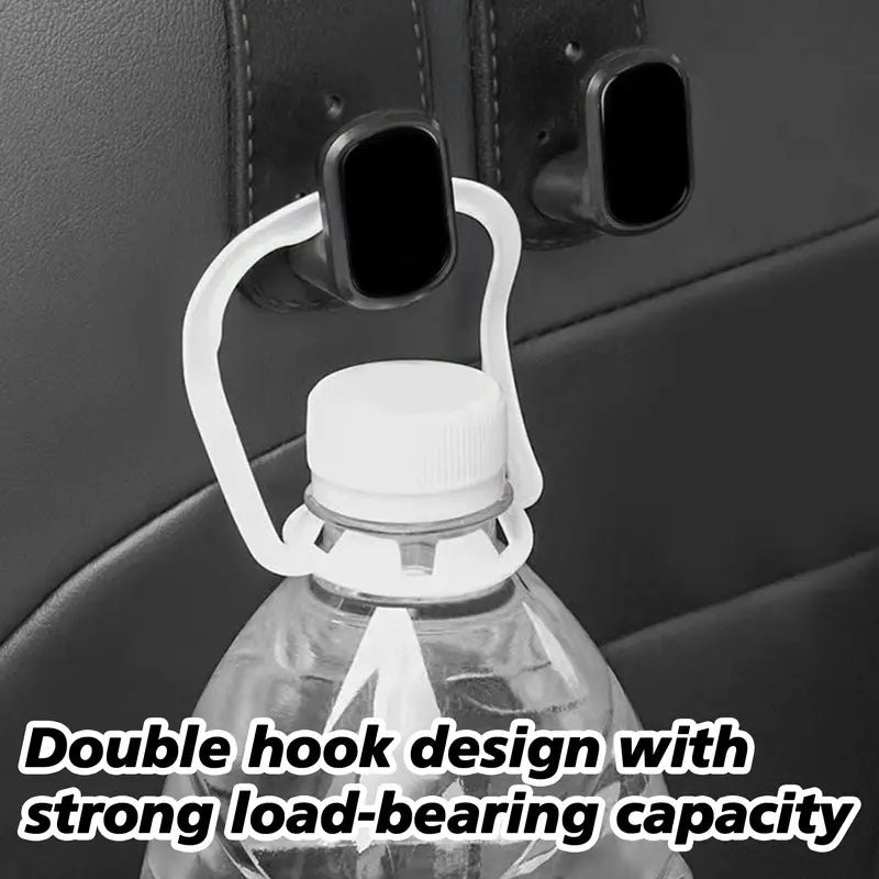 🛍️ No More Spills! Upgrade Your Car with the Softest, Luxury Double-Hooks (4-Piece Set)! 🚘✨