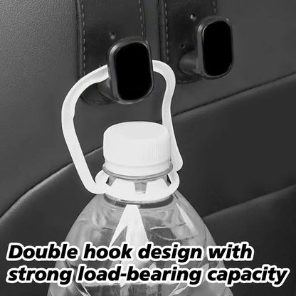 🛍️ No More Spills! Upgrade Your Car with the Softest, Luxury Double-Hooks (4-Piece Set)! 🚘✨