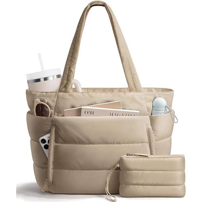 🌸 Floral Puffy Tote Bag for Women
