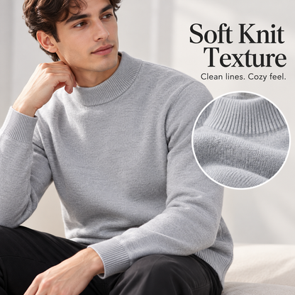 Men’s Classic Mock Neck Knit Sweater